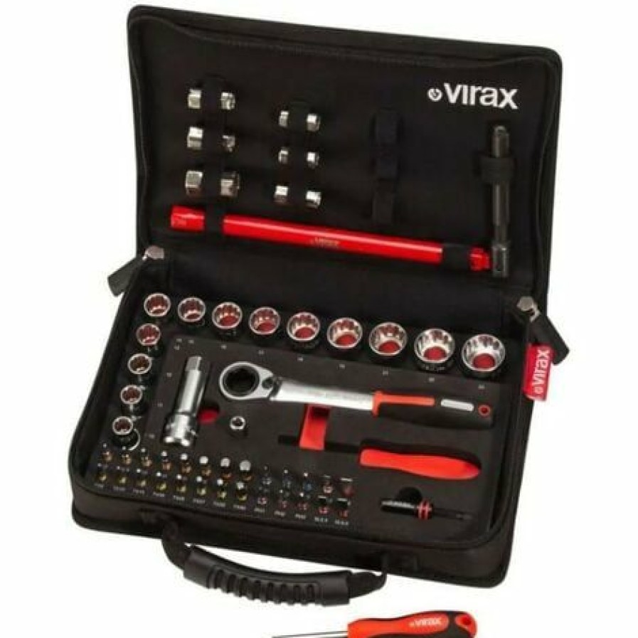 Outillage * Virax Coffret 51 Pieces Cle Ecrou Robinet, Douilles Traversantes, Embouts 1/4